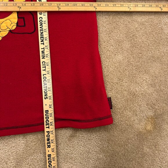 Vintage Winnie the Pooh 1/4 Zip Fleece Pullover Sweatshirt Jacket Adult Medium - Picture 7 of 7